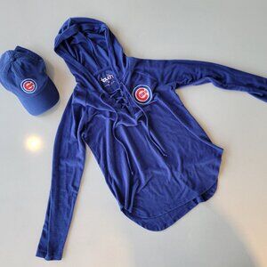 CHICAGO CUBS Touch by Alyssa Milano Pullover Hoodie w/ baseball cap INCLUDED